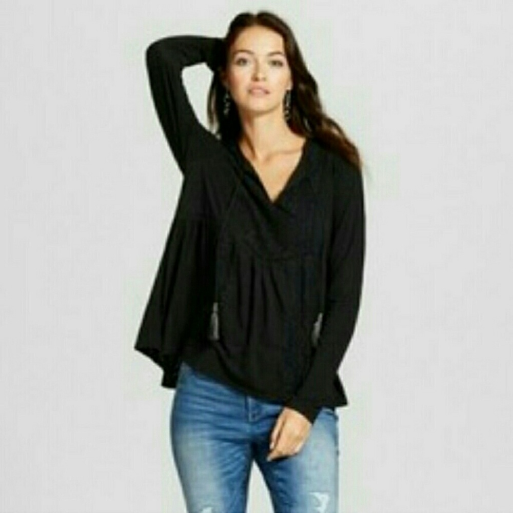 Knox Rose - Lace Yoke Peplum Knit Top